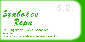 szabolcs repa business card